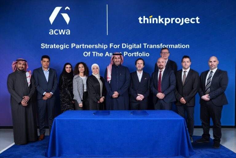 Acwa ernennt Thinkproject zum strategischen digitalen Partner, um die globale Strategie und die Digitalisierung von Vermögenswerten voranzutreiben